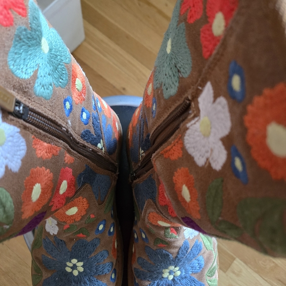 UGG Multicolor Floral Embroidered Winter Boots - Picture 3 of 4